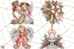 Christian Christmas Angel Clipart PNG Product Image 1