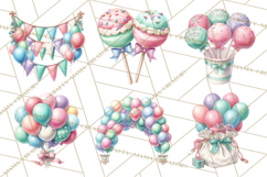 Cute Birthday Party Clipart PNG | Birthday Cake Graphics Product Image 9
