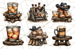 Old Saloon Western Alcohol Clipart PNG Product Image 9