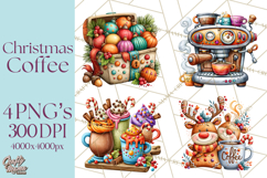 North Pole Coffee Christmas Cafe PNG Clipart Product Image 1