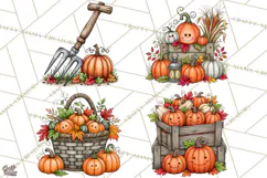Halloween Farmhouse Buildings Clipart, Halloween Farmhouse Product Image 1