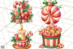Candy Cane Lane Vintage Christmas Accents Clipart Product Image 1