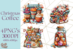 North Pole Coffee Christmas Cafe PNG Clipart Product Image 1