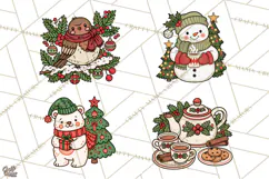 Cozy Christmas Clipart PNG, Cute Holiday Christmas Designs Product Image 1