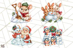 Let It Snow Christmas Winter Clipart PNG Product Image 1