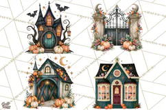 Vintage Halloween Places PNG, Halloween Magic Clipart Product Image 1