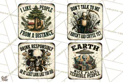 Dark Humor Vintage Metal Signs Clipart Product Image 1