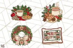 Cozy Christmas Clipart PNG, Cute Holiday Christmas Designs Product Image 1