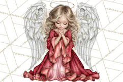 Christian Christmas Angel Clipart PNG Product Image 3