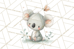 Whimsical Watercolor Woodland Animal Clipart PNG Product Image 2