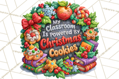 Christmas Teacher Chalkboard Quote PNG Product Image 4