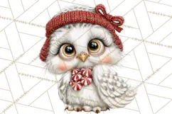 Peppermint Pals Christmas Animal Clipart PNG, Cute Candy Product Image 3