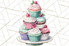 Cute Birthday Party Clipart PNG | Birthday Cake Graphics Product Image 2