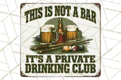 Vintage Man Cave Funny Clipart, Beer Png, Hunting, Bar Sign Product Image 3