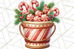Candy Cane Lane Vintage Christmas Accents Clipart Product Image 3