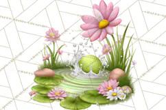 Whimsical Country Club Golf Clipart Argyle PNG Product Image 2