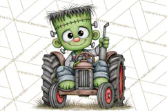 Halloween Farmhouse Monsters Clipart, Cute Halloween Farm Product Image 3