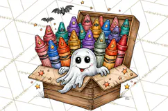 Schoolhouse Spirits, Halloween School Clipart PNG Product Image 2