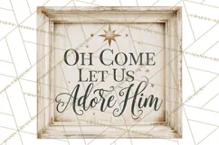 Christian Farmhouse Christmas Signs PNG Product Image 3