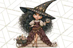 Enchanted Witch Market PNG Watercolor Clipart Product Image 2