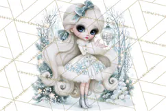 Whimsical Christmas Girls PNG Clipart, Holiday Characters Product Image 3
