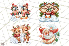 Let It Snow Christmas Winter Clipart PNG Product Image 1