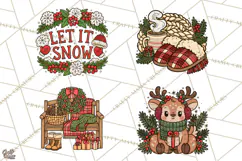 Cozy Christmas Clipart PNG, Cute Holiday Christmas Designs Product Image 1