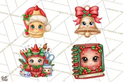 Christmas School Supplies & Teacher Clipart Product Image 1
