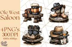 Old Saloon Western Alcohol Clipart PNG Product Image 1
