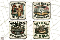 Dark Humor Vintage Metal Signs Clipart Product Image 1