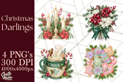 Whimsical Christmas Girls PNG Clipart, Holiday Characters Product Image 1