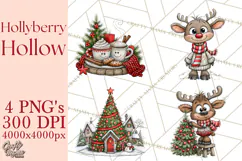 Hollyberry Hollow Christmas Village PNG Clipart Product Image 1