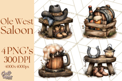 Old Saloon Western Alcohol Clipart PNG Product Image 1