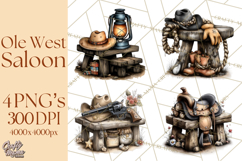 Old Saloon Western Alcohol Clipart PNG Product Image 1