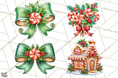 Candy Cane Lane Vintage Christmas Accents Clipart Product Image 1