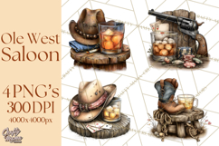 Old Saloon Western Alcohol Clipart PNG Product Image 1
