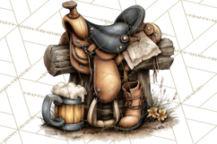 Old Saloon Western Alcohol Clipart PNG Product Image 3