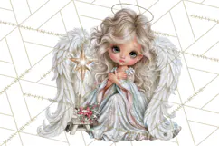 Christian Christmas Angel Clipart PNG Product Image 4