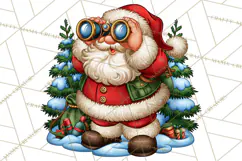 Christmas Hunting Clipart Santa Deer PNG Product Image 5