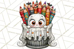 Schoolhouse Spirits, Halloween School Clipart PNG Product Image 3