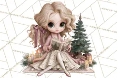 Whimsical Christmas Girls PNG Clipart, Holiday Characters Product Image 4