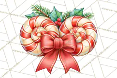 Candy Cane Lane Vintage Christmas Accents Clipart Product Image 5