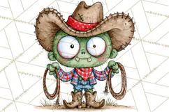Zombie Hollow Cute Zombie Halloween Clipart PNG Product Image 5