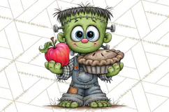 Halloween Farmhouse Monsters Clipart, Cute Halloween Farm Product Image 5
