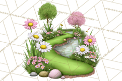 Whimsical Country Club Golf Clipart Argyle PNG Product Image 4