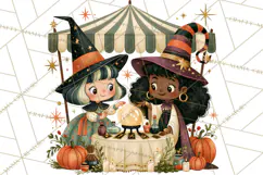 Vintage Halloween Scenes PNG, Halloween Magic Clipart Product Image 5