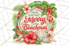 Tropical Christmas Beach Signs PNG, Christmas Quotes, Beach Product Image 2