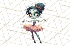Cute Halloween Zombie Clipart PNG Product Image 5