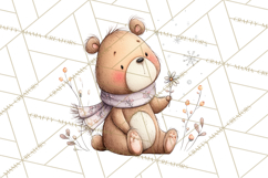 Whimsical Watercolor Woodland Animal Clipart PNG Product Image 5