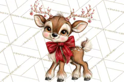 Peppermint Pals Christmas Animal Clipart PNG, Cute Candy Product Image 2